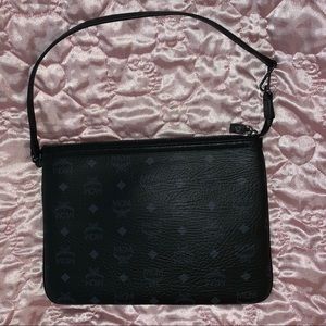 MCM Visetos Wristlet Pouch